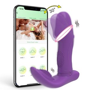 Vibradores Bluetooth APP Vibrador Vibrador Feminino Controle Remoto Sem Fio Clitóris Estimulador Dedo Wigggling Sex Toys para Mulheres Casais Adulto 230824