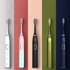 Escova de dentes elétrica Sonic escova de dentes recarregável carregador USB escovas de dente eletrônicas com cabeças de substituição caixa de viagem para adultos 230824