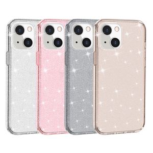 Symmetry Glitter Transparent Clear Armor Hard Phone Case Cover For iPhone 15 11 12 13 14 Pro Max 14Plus 13Mini XR XsMax 6 7 8Plus SE