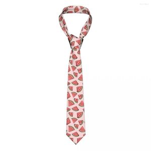 Laços bonitos fatias de melancia homens mulheres gravata fina poliéster 8 cm pescoço largo para acessórios de camisa gravatas presente