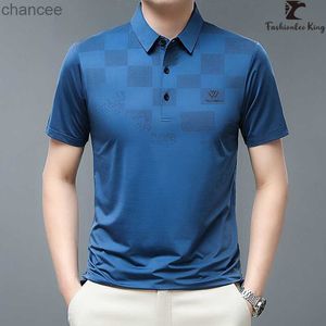 Ny Summer Stripe Polo Shirt Men's Short Sleeve T-Shirt Business Polo Homme Tee Tops HKD230825