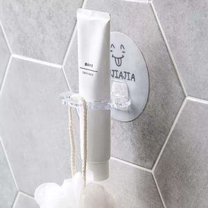 Badrumshållare Tandborstehållare väggmontering lotion ansiktsrengöringsmedel rack badrum lagring hangleverktyg