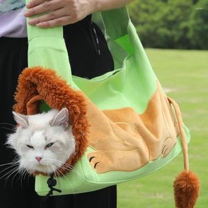 Cat Carriers Cartoon Pet Tote Bag For Dogs And Lovely Breathable Head-out Designs