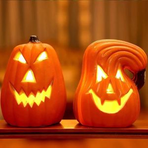 Weiteres Partyzubehör für Veranstaltungen, Jack o'Lantern, LED-Kürbislampe, lustige Kürbislichter, dekoratives Halloween-Zubehör, Festivallampen 230824