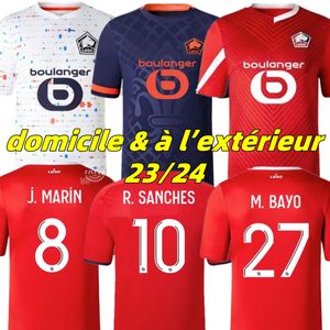 23 24 Lille Soccer Jerseys 2023 2024 Tops Tops Tee Teee قمصان Bamba Yazici كرة القدم J. David R.Sanches