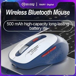 RYRA Dual Mode Bluetooth 2.4G Mouse Sem Fio Tipo-C Recarregável Silencioso Ergonômico Ratos Para Laptop PC DPI Ajustável Gaming Mouse Q230825