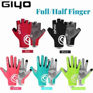 Giyo New Bike Riding Gloves Road Mountain Mountain Touch Screen Full Half Finger Summer Stabeened Autumn and Winter Bicycle Equipments Q230825