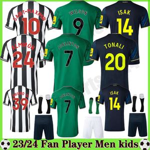 23 24 Soccer Jerseys Player Fanr Kids Botman Bruno G Joelinton Trippier 2023 2024 Maximin Wilson Shelvey Almiron Targett Wood Pope Football Shirt Men Uniform