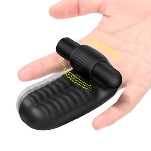 Cockrings Finger Sleeve Vibrator G Spot Orgasm Massage Clit Stimulate Female Masturbator Lesbian Sex Toys 230824