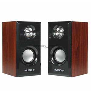 USB Wired Wood Speakers Bass Stereo Subwoofer Sound Box 3.5mm AUX Input USB Power Computer Speakers For Desktop PC Smart Phone HKD230825