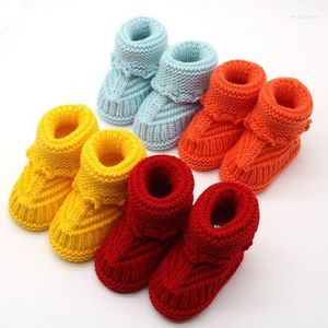 Stivali Autunno Inverno Scarpe per bambini Cute Baby Primi camminatori Bambini nati Bambino Caldo lavorato a maglia