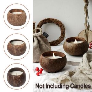 Ljushållare Coconut Shell Cup Creative Restaurant Holder Candlestick Bowl Soy Wax Container Heminredning