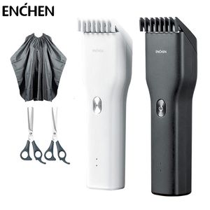 Electric Shavers Enchen Boost Hair Trimmer For Men Kids Cordless USB laddningsbar Clipper Cutter Machine med justerbar kam 230825