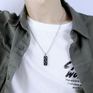 Chains JIALY 316L Stainless Steel CZ Geometric Shape Long Couples Pendant Necklace Charm For Men Women Fashion Jewelry