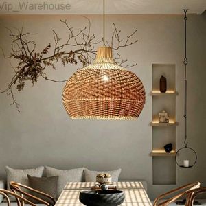 Nowy kolor lampy rattan vintage wisiorka oświetleniowa retro hangLamp jadalnia dekoracje restauracja zawieszenie Luminaire HKD230825