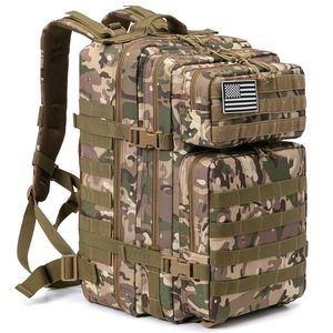 Utomhusväskor 50l Militär taktisk ryggsäck för män molle kamouflage 3 dagars armé ryggsäck jakt camping vandring ryggsäck överlevnad bugg ut väska 230825
