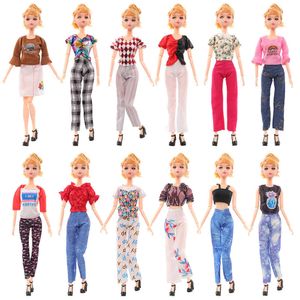 مزيج بالجملة 10pcs 30 سم ملابس ملابس Barbie American American Girl تغيير ملابس الملابس