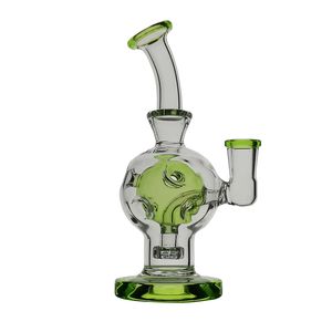 New Mini Fab Egg Hookahs Glass Bong Recycler Smoking Water Pipe Dab Rig 18.5cm Height with 14mm Joint