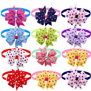 Костюмы для кошек 50100pc Dot Pattern Bowties для собак домашние животные складывают SmallMiddle Bost Tie Tiecties Accessories Small 230825