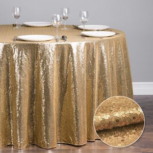 Manteles para mesa redonda mantel de lentejuelas gold opples охватывает 60 -дюймовую круглую золоту