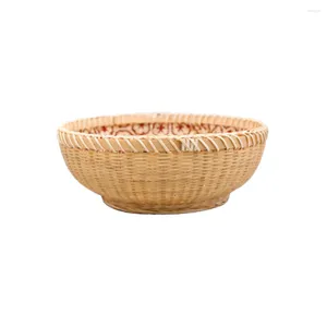 Dinnerware Sets Bread Basket Egg Household Storage Natural Packing Container Bamboo Creative Desktop