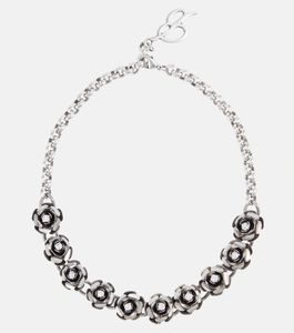 Blumarine Rose Choker Halsband Jennifer Behr Designer Jewelry Silver Necklace Designer Halsband för kvinna Anpassat hängmaterial: Mässing