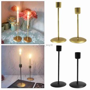 2 Pieces Iron Taper Candle Holder Candlestick Stick Holders Decor for Wedding Party Table Centerpiece Ornament HKD230825