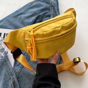 Evening Bags Ladies Canvas Crossbody Bags Solid Color Women Sling Waist Pack Tendance Women's Chest Bag Waterproof Hiking Bag Handbags 230824