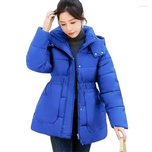 Women's Trench Coats Tie The Waist Down Cotton-Padded Jacket Female Korean Version Loose Winter Bread Clothing Thick Coat Long Cotton