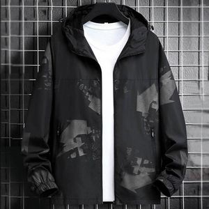 Men's Jackets Spring Autumn Men Clothing Jacket Plus Size Coats Male Water Proof Hooded Oversize Windbreak Outwear Sports Sweatshirts