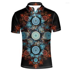 Polos masculinos design camisa polo 3d ilusão óptica impresso shorts verão casual ropa hombre streetwear ao ar livre solto camisetas