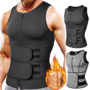 Men's Body Shapers Mens Shaper Waist Trainer Slimming Vest Workout Tank Tops Shapewear Sauna Undershirts Compression Shirt Ti2507