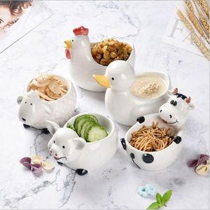 Bowls Creative Ceramic Bowl Home Tableware Set Girl Heart Q Cute Student Children's Single Personality Supplement Meal