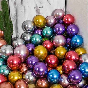 50pcs 5 -calowe Chrome Metallic LaTex Balloony Złote srebrne metalowe metalowe balony urodzinowe przyjęcie nadmuchowe globos Work Wedding Dorps HKD230825 HKD230825