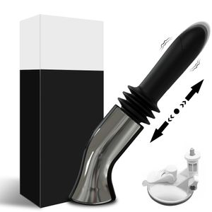 Vibratoren Maschine Automatischer Teleskop-Dildo-Vibrator-Massagegerät G-Punkt Stoßender einziehbarer weiblicher Masturbator Erwachsener 230824