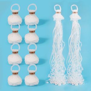 Objetos decorativos Figurines 10Pack Branco Streamers Poppers Decorações de Casamento Biscoitos de Papel Mão Jogue Confetti Streamer 230824