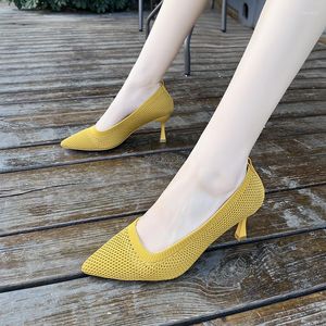 Dress Shoes 2023 High Quality Ladies Lace-up Cuff Women's Heels Breathable Pumps Concise Spike Female Women