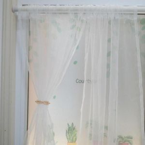 Gardin Moderna 16 färger Sträng solida transparenta gardiner för vardagsrum tyll drapera heminredning
