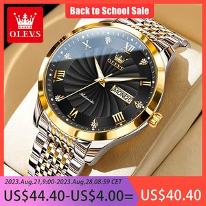 Наручительные часы Olevs Watch for Men Swiss Movement Automatic Mechanical Mean Watch Steel Steel Bess Водонепроницаемые наручные часы мужской роскошный бренд Watch 230824