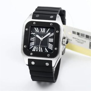 Woman Quartz Movement Watch Stainless steel watchcase rubber watch Quartz Watch Female Clock 034210i