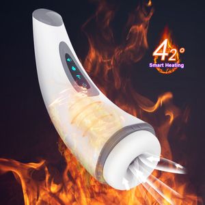 Masturbators Male Automatic Heating Masturbation Cup Blowjob Sucking 7 Vibrating Vagina Anal Masturbator Pussy Sex Toys For Men Adults 18 230824