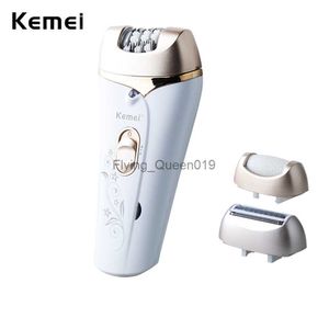 Kemei 3019 3 em 1 Mulheres Depilação Depiladora Elétrica Removedor Indolor Lady Shaver Vagina Perna Biquíni Depilação Trimmer Corpo HKD230825