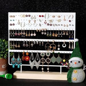 Boxes New Earrings Holder 5 Layers Jewelry Organizer Display Tree Earrings Stand with Wooden Base Stand Hanging Earrings Ear Stud Rack