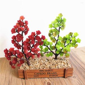 Decorative Flowers Diy Office Desktop Artificial Plants Simulated PE Fleshy Flower Heads Fanlike Cactus Succulent Aloe Bonsai Potted