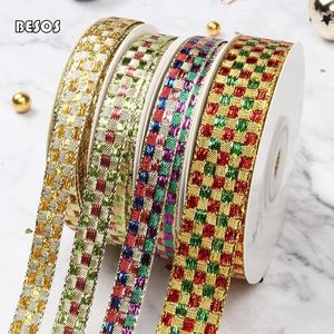 Gift Wrap High-end Golden Ribbon Box Packaging Baking Cake Strapping Lattice Belt DIY Material Braided