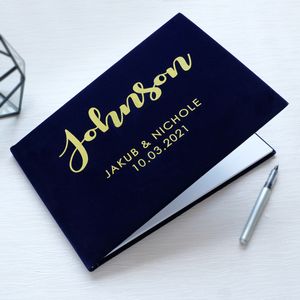 Другие мероприятия поставляют персонализированные свадебные гостевые книги Custom Guest Book Journal Anniversary PO Альбом Bridal Shower Gift 230824