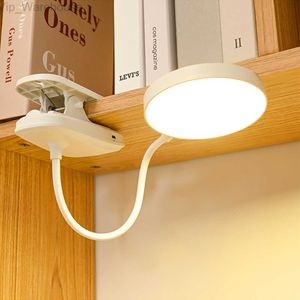 Desk Lamp USB Rechargeable Table Lamp With Clip Bed Reading Book Night Light LED Desk Lamps 3 Modes Dimming Eye Protection DC5V HKD230824