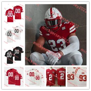 Nebraska Cornhuskers 2023 neuestes Fußballtrikot Trey Palmer Ochaun Mathis untergebracht Ben Stille Jordon Riley Jojo Domann Cam Taylor-Britt Nebraska Trikots