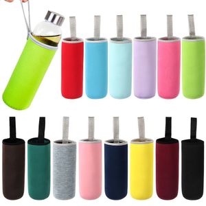 Drinkware Lid 550ml Portable Neoprene Vacuum Cup Sleeve Water Bottle Cover Insulator Bag Glass Case Pouch Sport Camping Accessor 230825