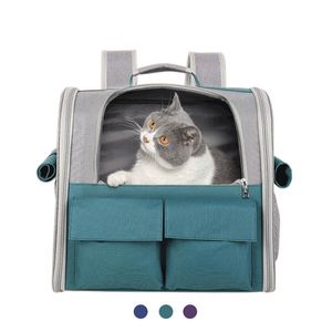 Borstar Pet Cat Carrier ryggsäck kattväska andningsbar bärbar husdjursbärare påse utomhus resor ryggsäck för hundar som bär husdjursmaterial nya